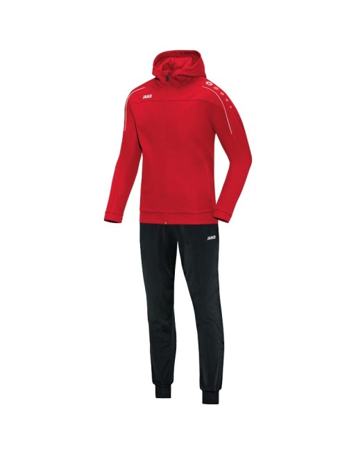 Trainingsanzug Polyester Classico mit Kapuze / Shiny-Polyester-Tricot