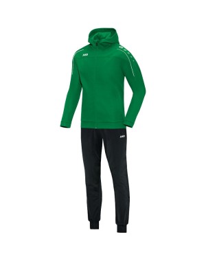 Trainingsanzug Polyester Classico mit Kapuze / Shiny-Polyester-Tricot